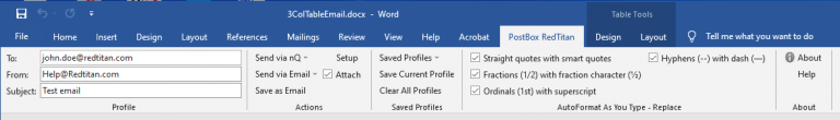 Convert Word To Email Template: QDocEmail Word Add-In | RedTitan
